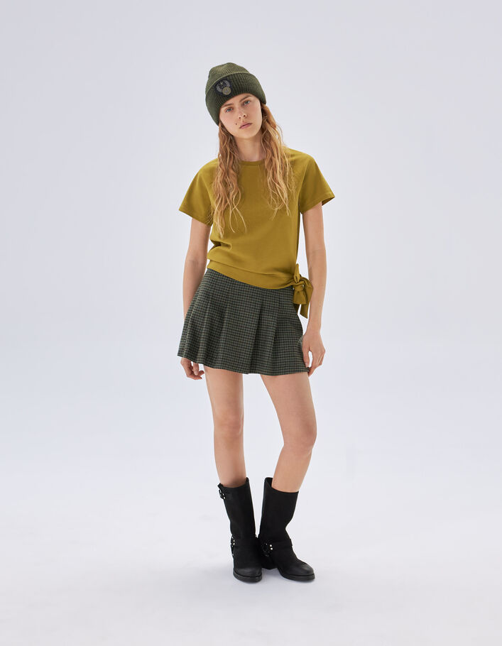 Tee-shirt absinthe coton bio à nouer côté Femme