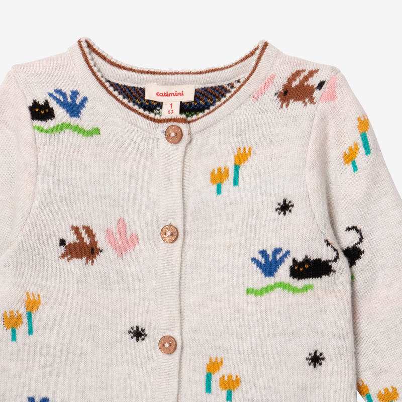 Combi longue bébé fille jacquard Catimini