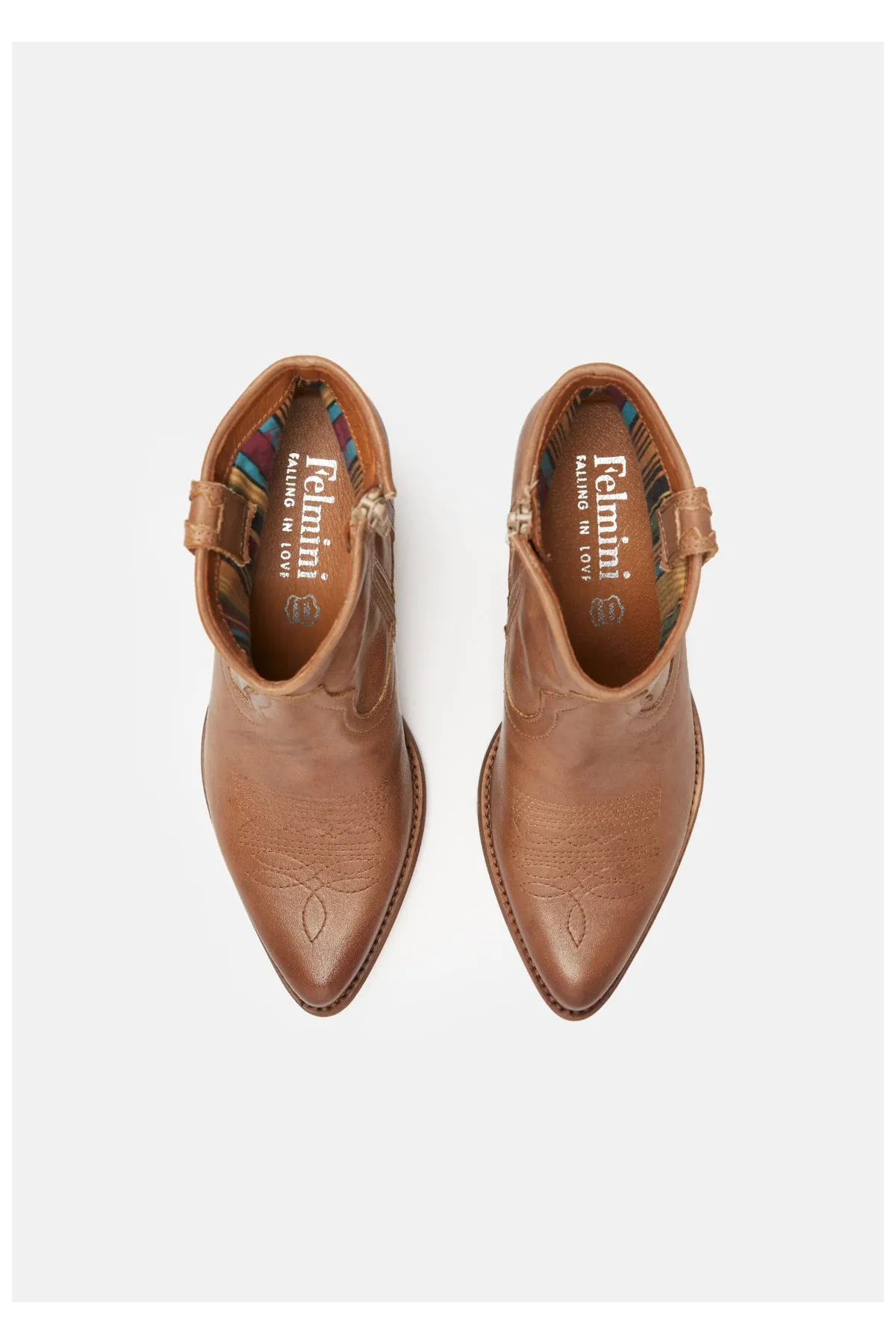 Felmini  Stiefelette - Braun - Blockabsatz