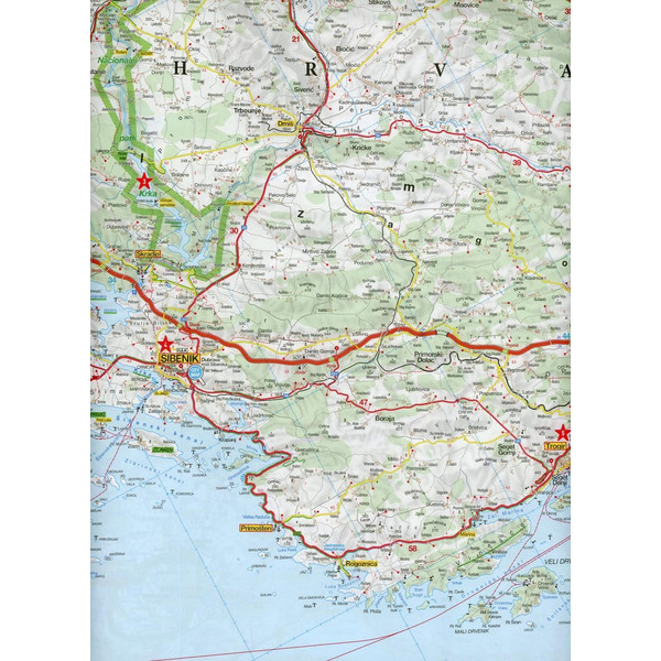 MARCO POLO Karte HR Dalmatien, Kroatische Küste 1: 200 000 - Straßenkarte