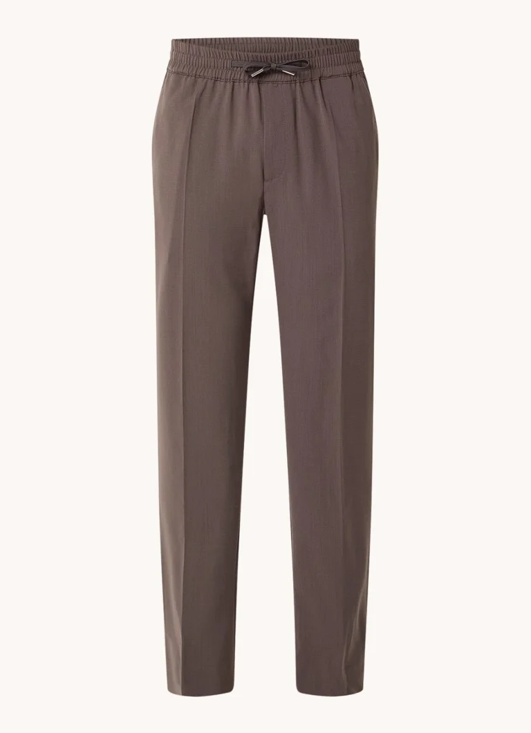 Sandro slim-fit trousers in wool blend with drawstring