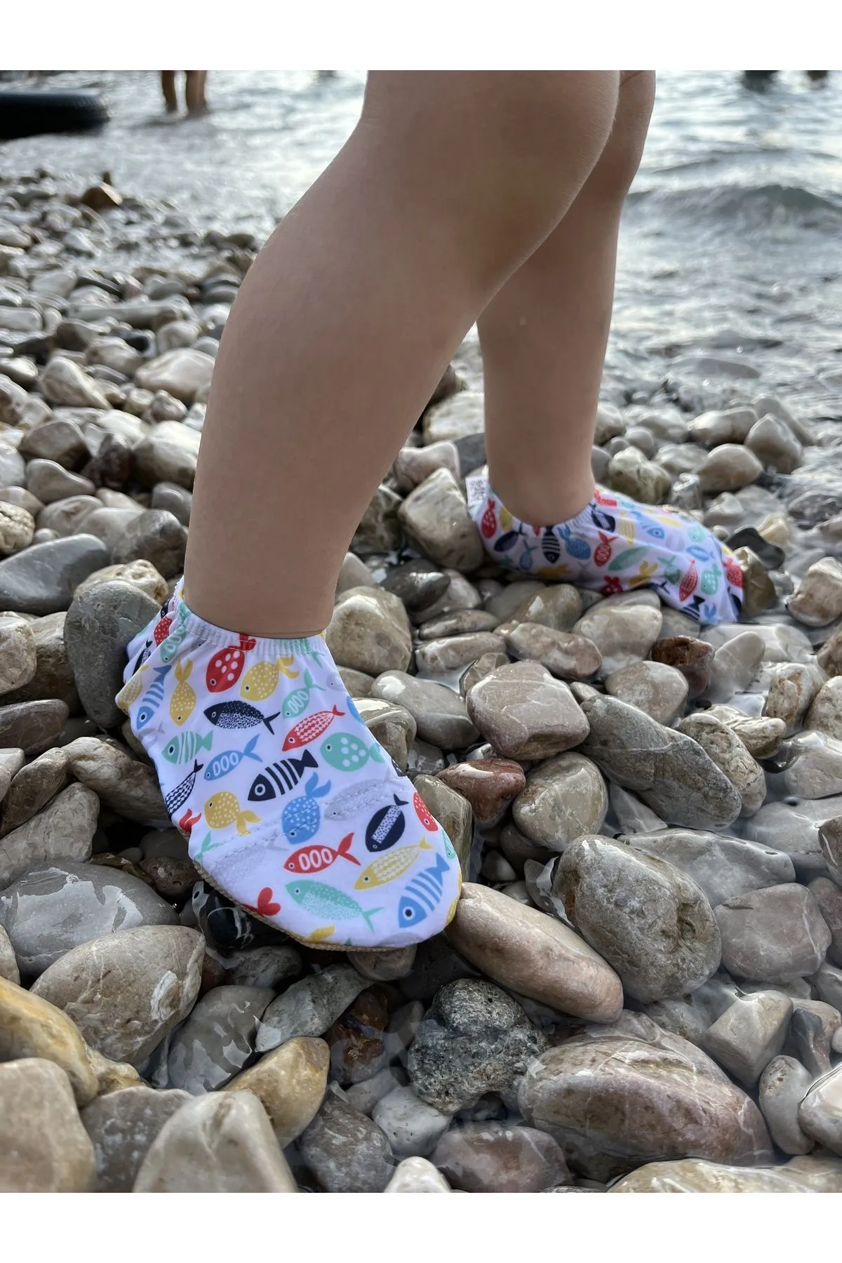 Ella Bonna  Anti-Rutsch-Sohle, Unisex-Baby, Kinder-Meeresschuhe, Pool-Hausschuhe, bunte Fische
