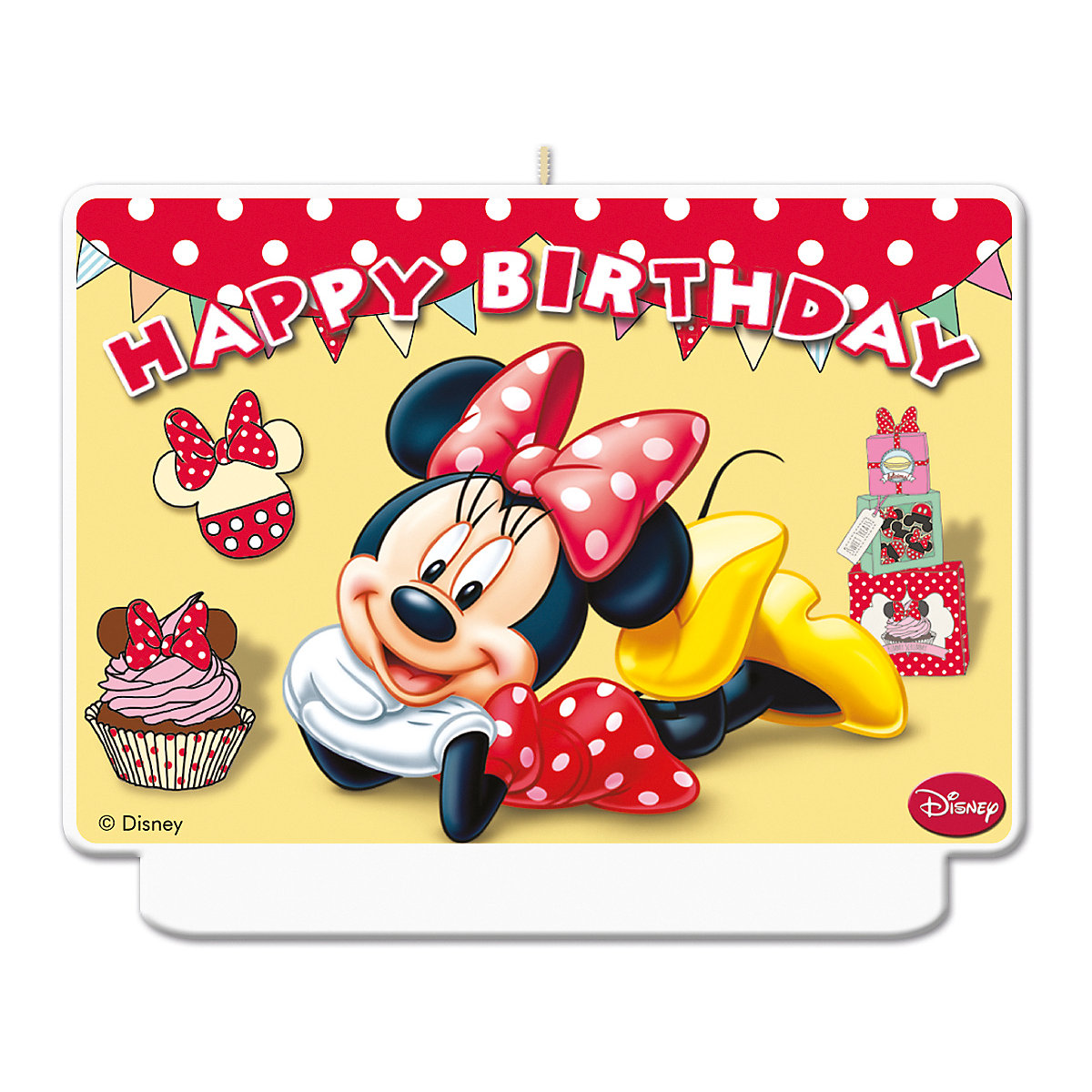 Kuchenkerze Happy Birthday   Minnie Mouse Café