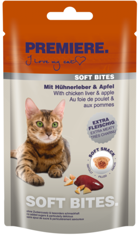 PREMIERE Snacks PREMIERE Soft Bites Hühnerleber & Apfel 40 g