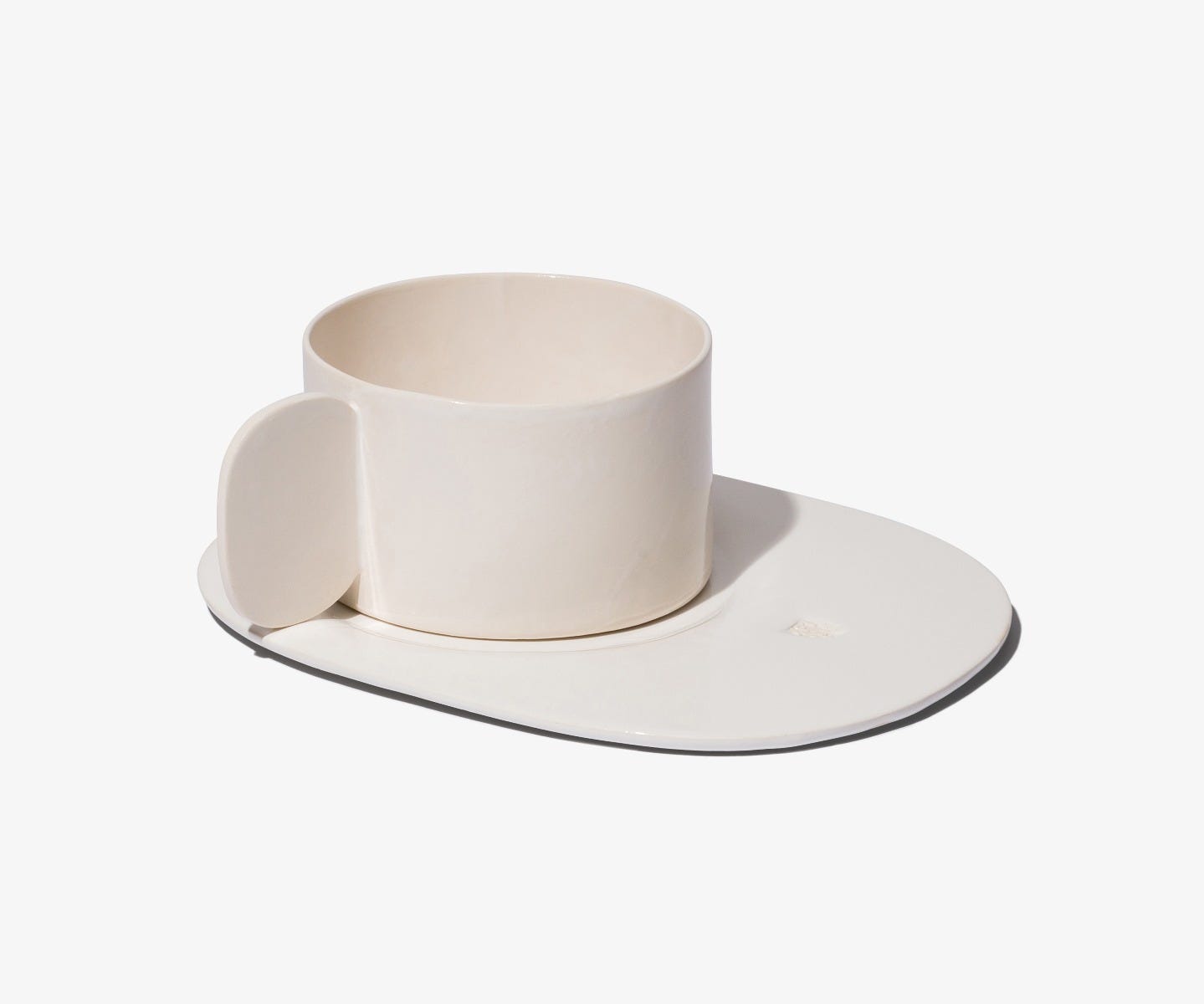 Tasse à thé - Anse pleine avec plateau