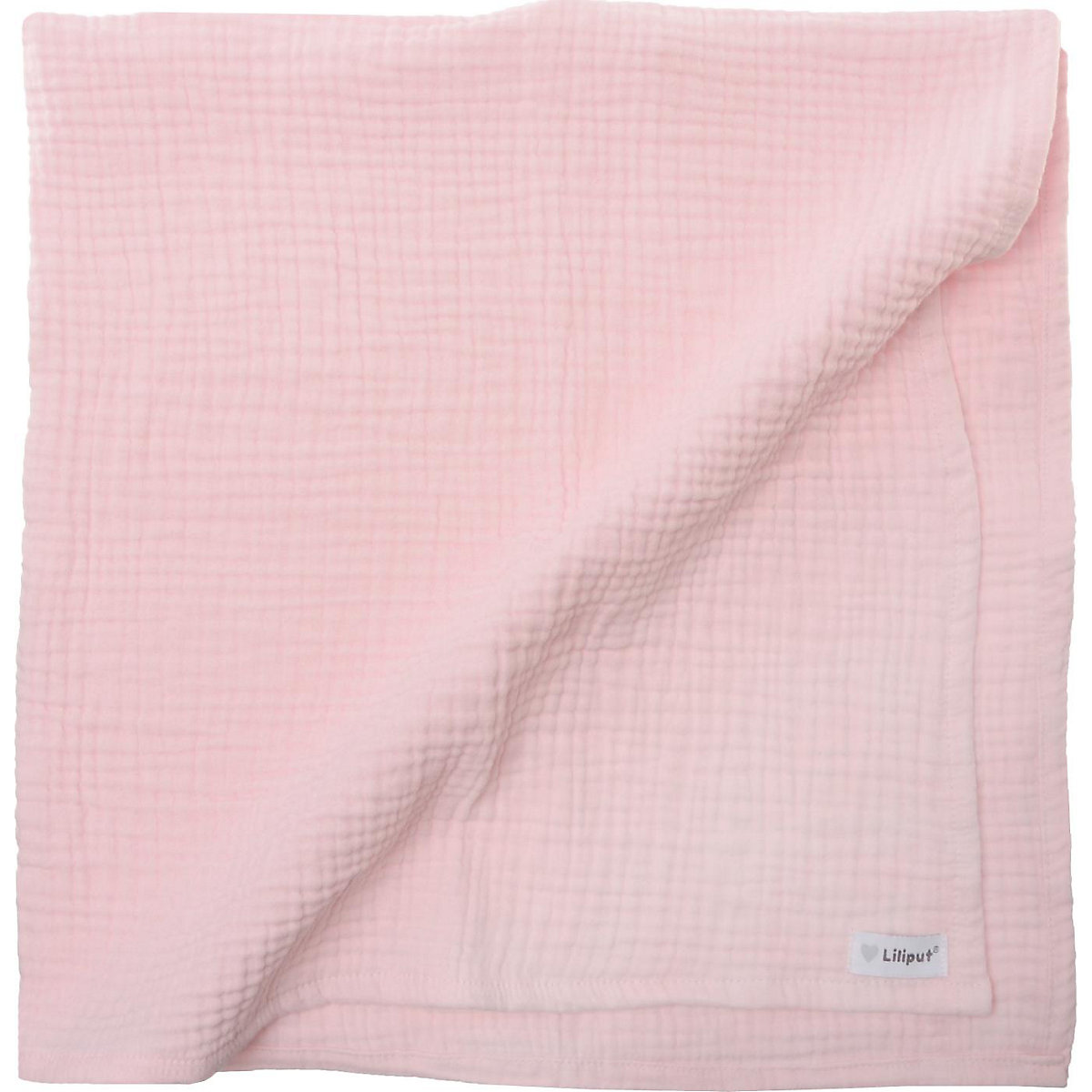Musselindecke in rosa, 120x85cm