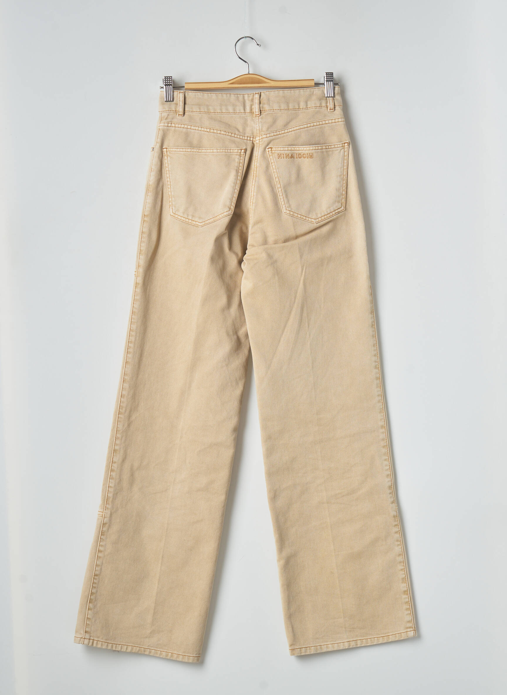 Nina Ricci Jeans Coupe Large Femme couleur beige