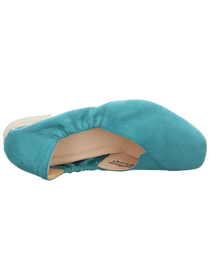 Think! Leder-Ballerinas in Türkis günstig kaufen
