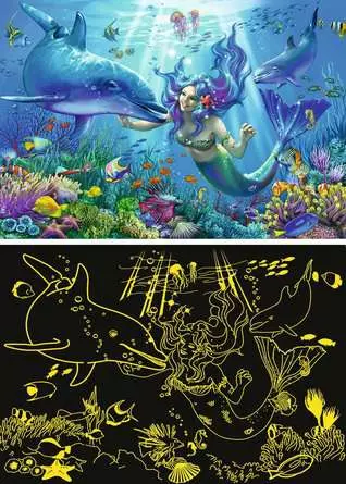 Kinderpuzzle ab 8 Jahren - Leuchtendes Unterwasserparadies - 200 Teile