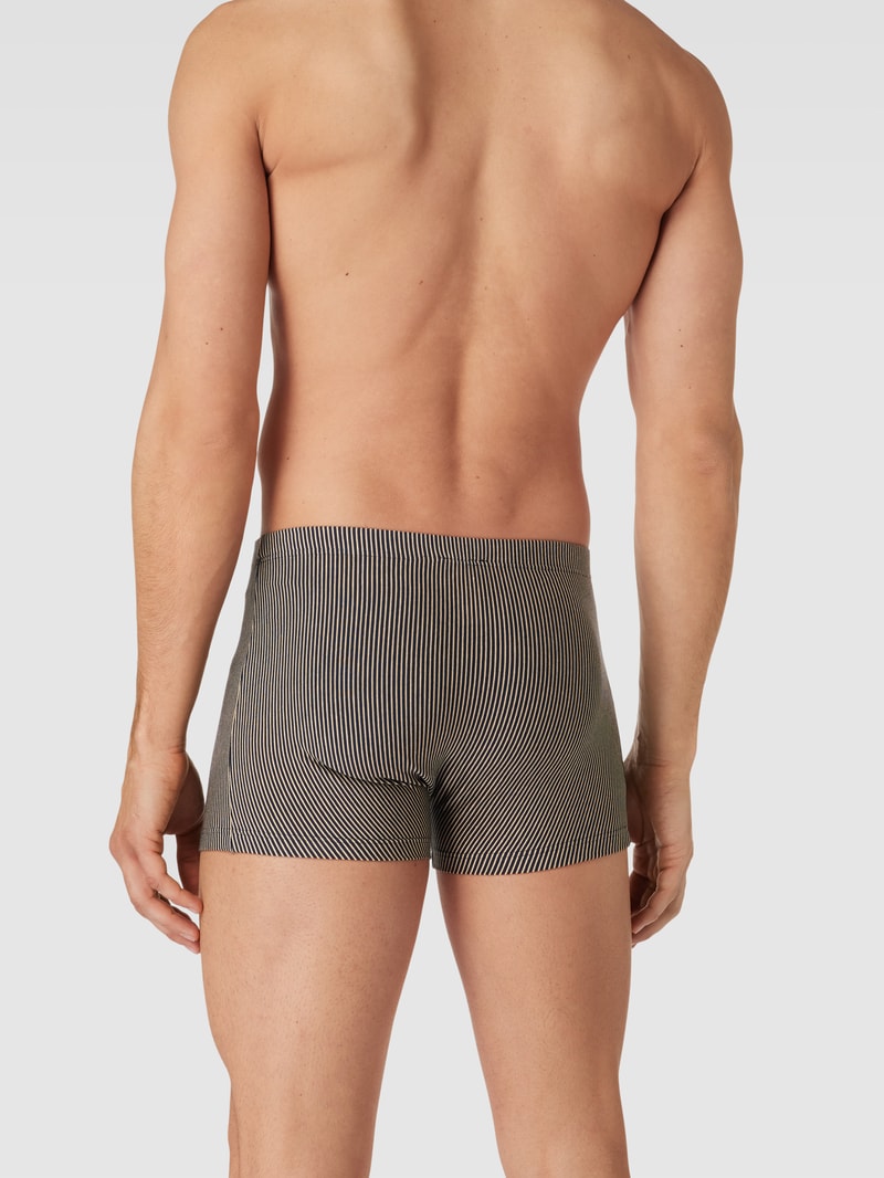 Trunks mit Streifenmuster Modell 'hautnah' in dunkelblau