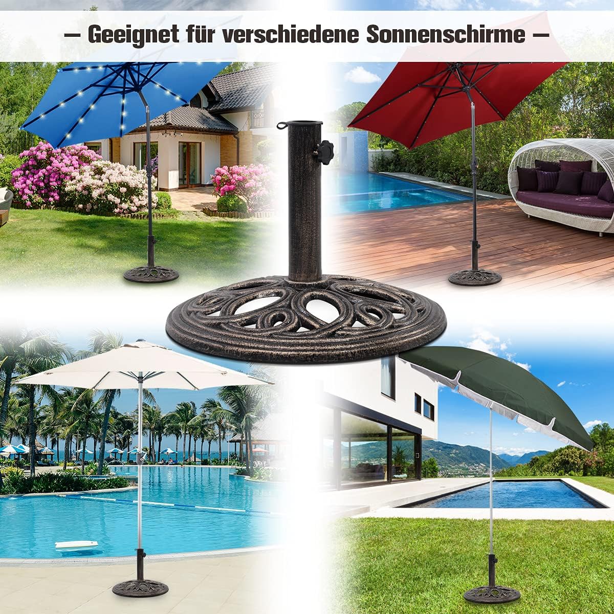 Costway COSTWAY Sonnenschirmständer Marktschirmständer