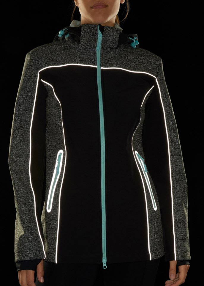 Softshelljacke mit reflektierenden Details