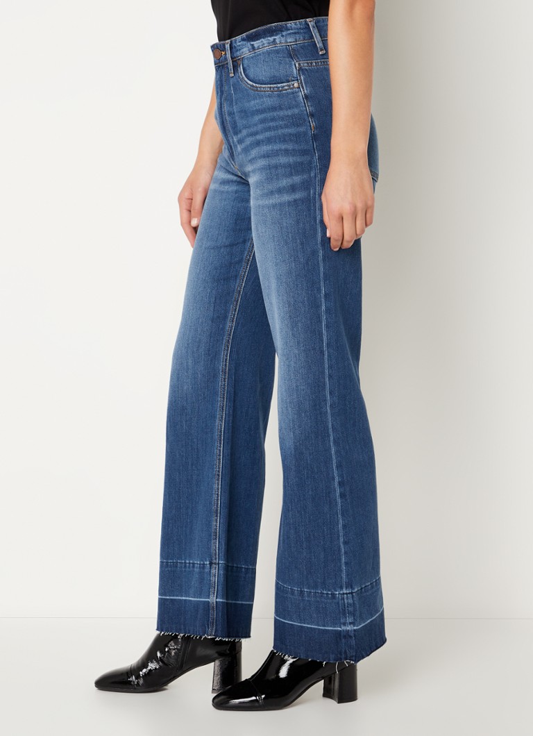 Articles Of Society Soho high waist wide leg cropped jeans with medium wash