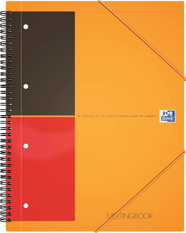 OXFORD International Collegeblock DIN A4  Liniert Spiralbindung PP (Polyproplylen) Orange 160 Seiten 80 Blatt