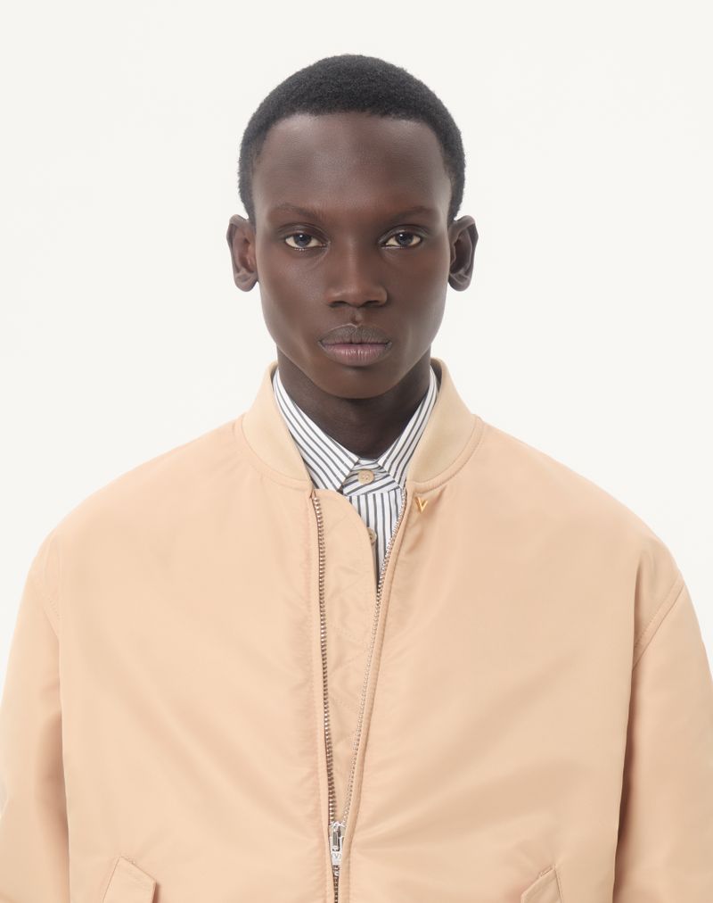 Valentino bomberjakke i nylon med V-gold
