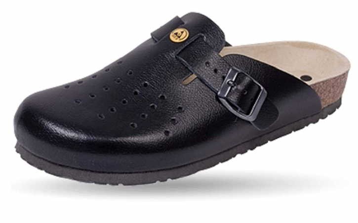 WEEGER Pantoletten schwarz ESD-antistatik-Clog für Damen und H