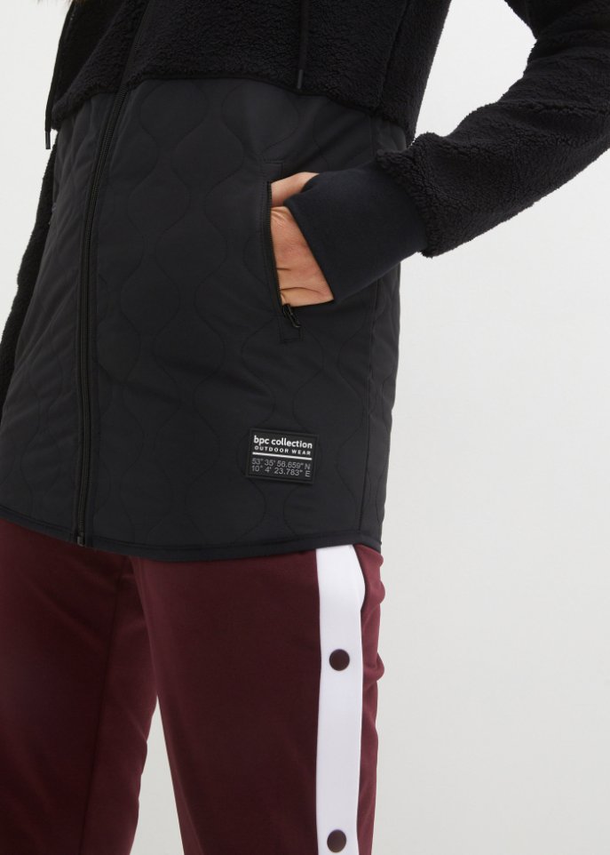 Teddy-Fleece Jacke mit Steppung