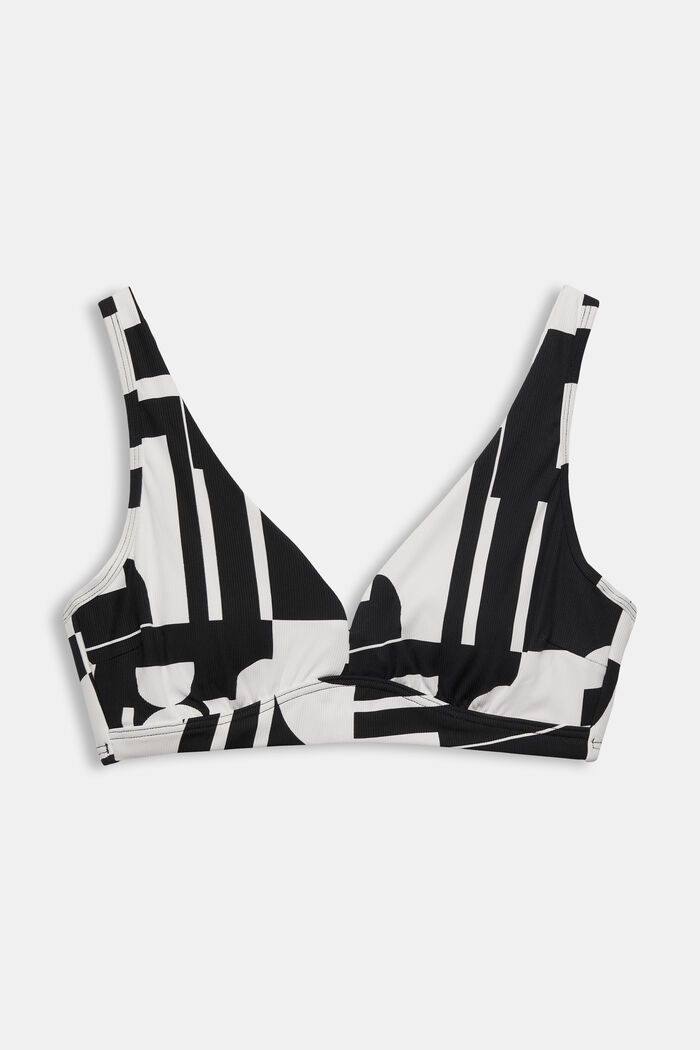 Wattiertes Bikinitop mit Retroprint für große Cups