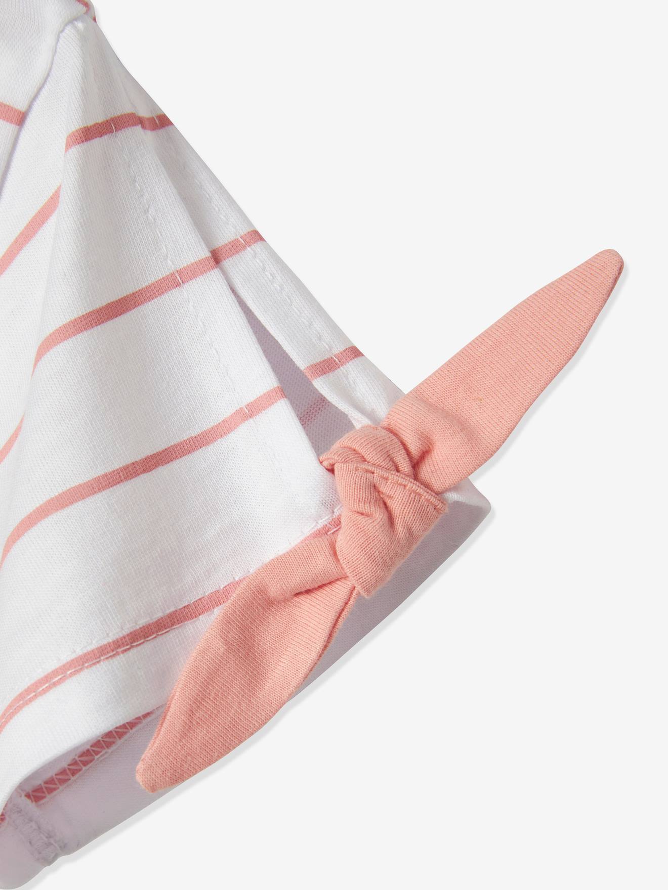 T-shirt Titi® fille rose tendre rayé