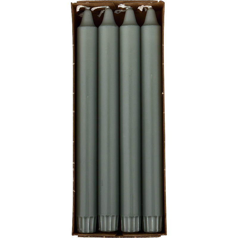 Vie Eco Kronelys 8-pk 24 cm eco antikk grønn