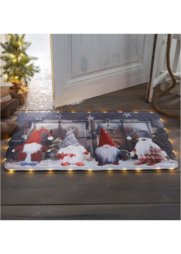 LED Dekomatte mit weihnachtlichem Motiv
