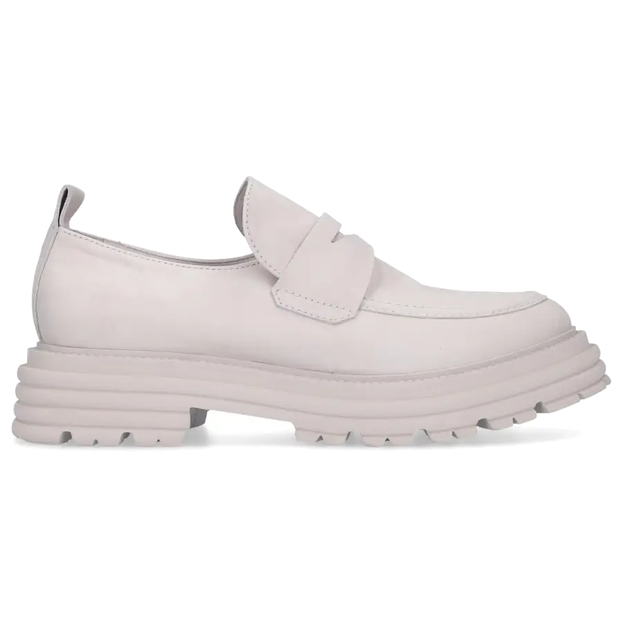 305 SOBE - Loafer LOTTE Nubukleder - weiß