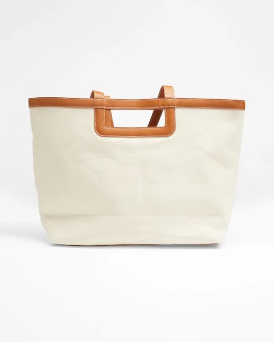 Sac cabas à message en toile + pochette