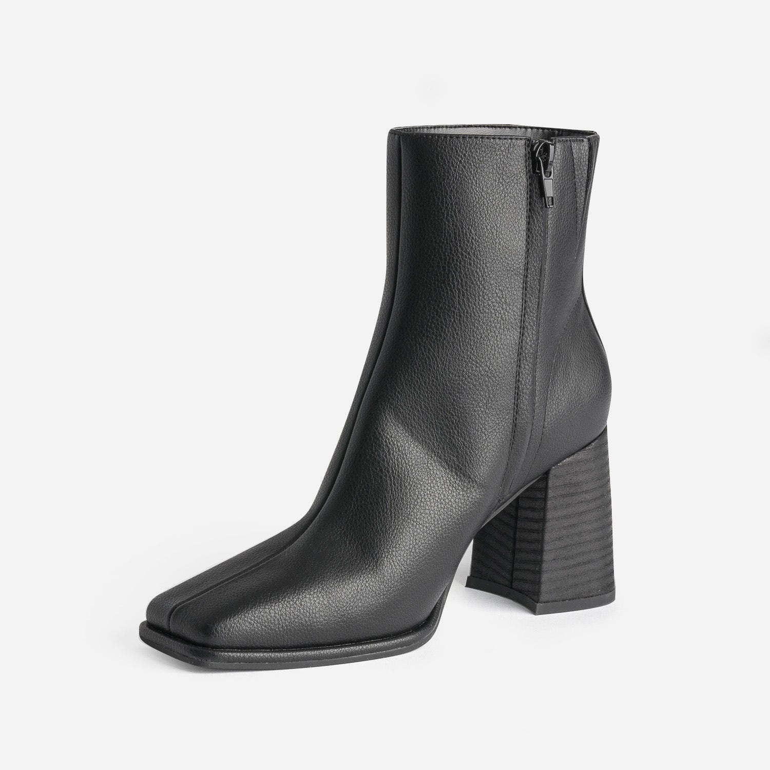 Boots noir éco-conçu à bout carré