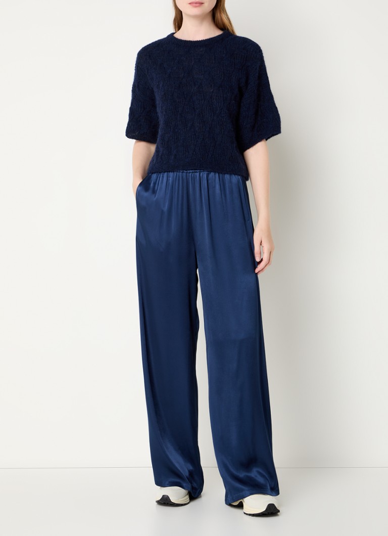 Pantaloni din satin cu talie înaltă și croi larg Alchemist Sammy