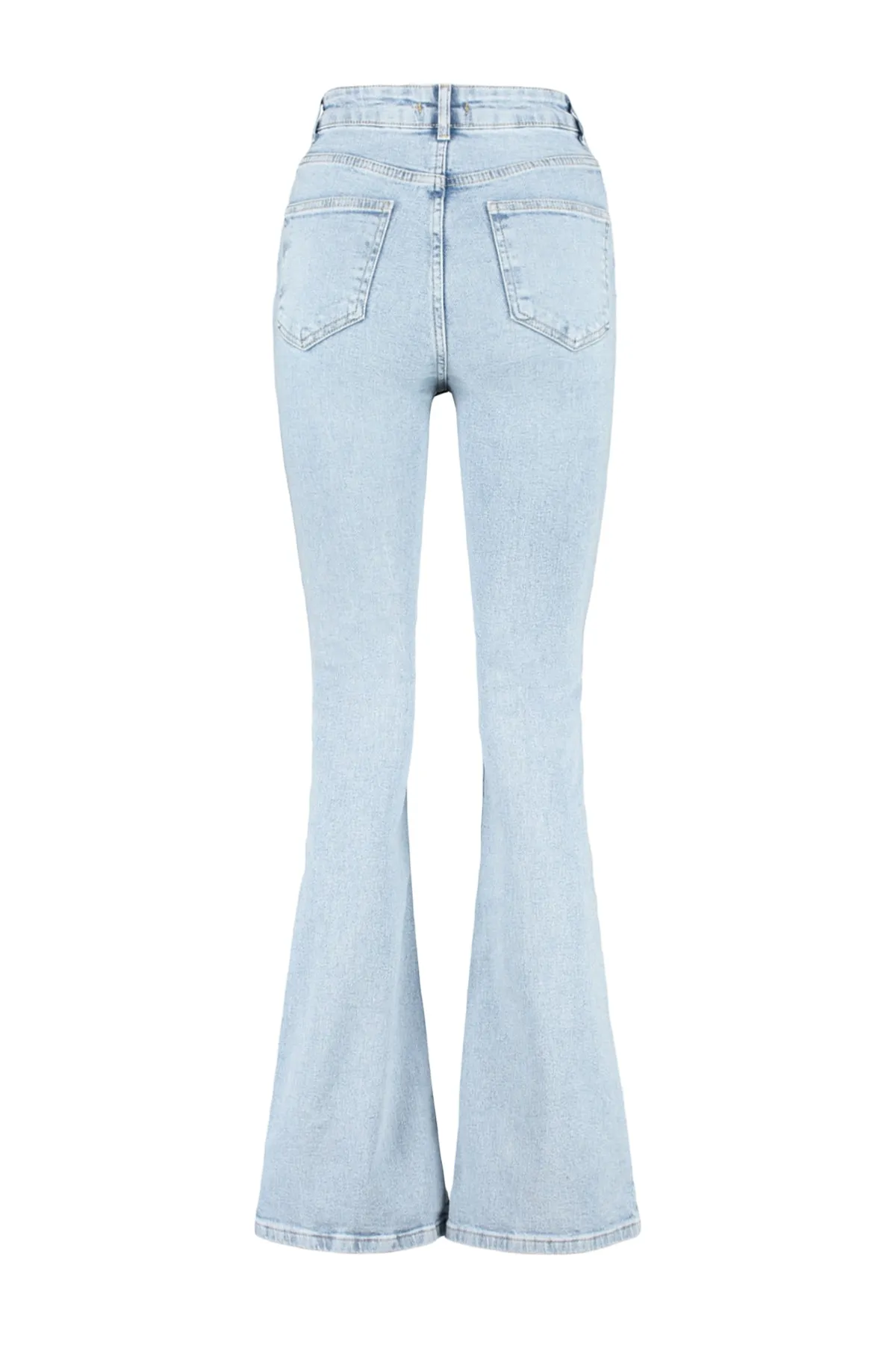 Trendyol Collection  Hellblaue Schlagjeans mit hoher Taille TWOSS23JE00063