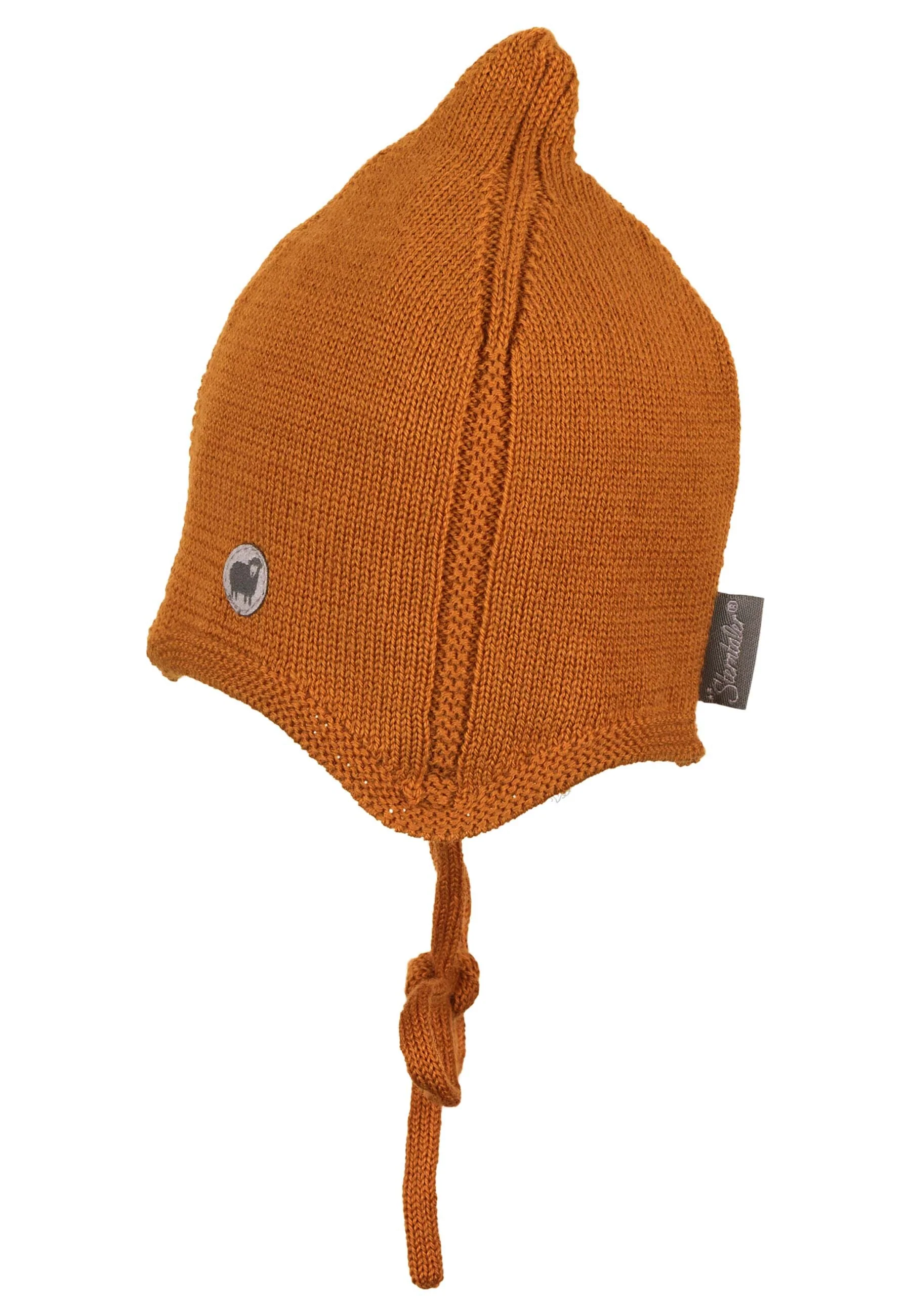 Strickmütze Baby aus Merinowolle unifarben