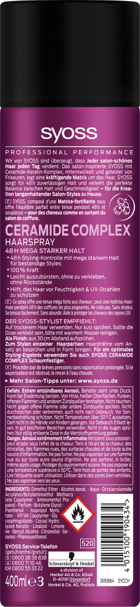 Haarspray Ceramide, 400 ml