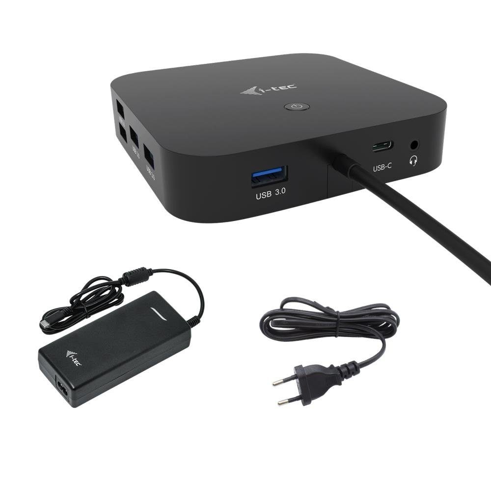 I-TEC Laptop-Dockingstation USB-C Dual Display, mit Power Delivery 100 W und Universal Netzteil 112 W