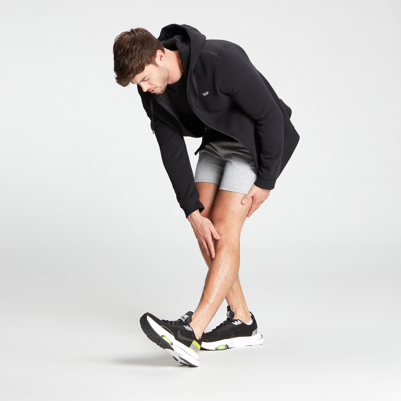Sweat à capuche zippé MP pour hommes – Noir