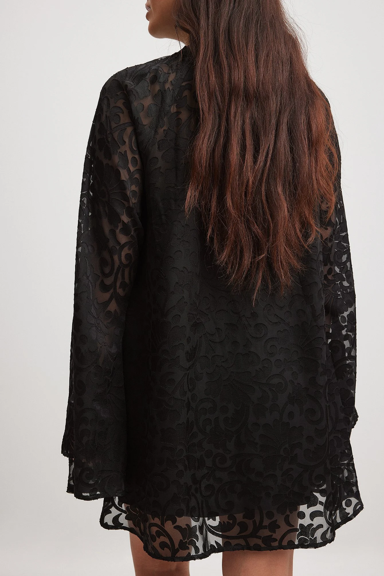 Minikleid aus Samt mit Burn-out