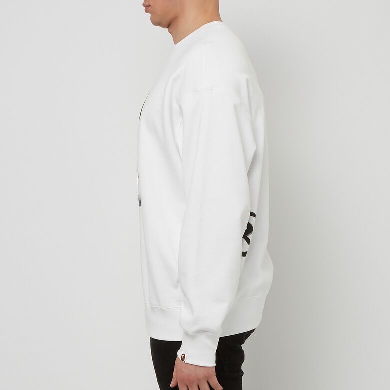 A Bathing Ape Hand Draw Ape Head Crewneck white