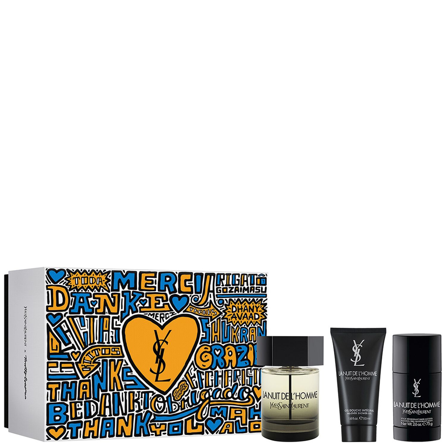Yves St Laurent La Nuit de l'Homme Coffret Cadeau Eau de Toilette 100 ml + Gel Douche 50 ml + Déodorant 75 ml