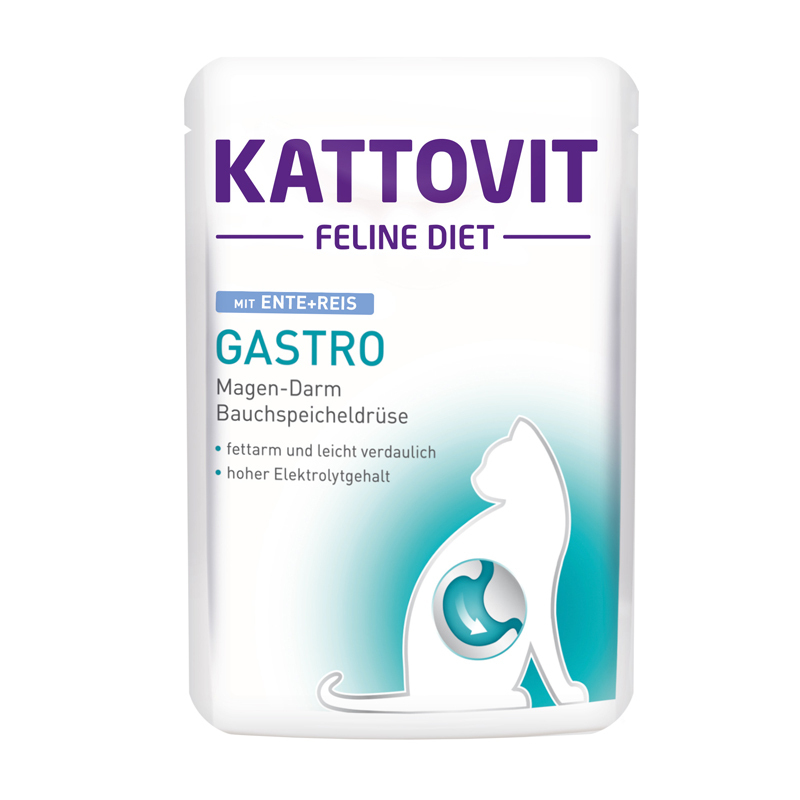KATTOVIT Schonkost KATTOVIT Feline Diet Gastro 24x85g Ente & Reis
