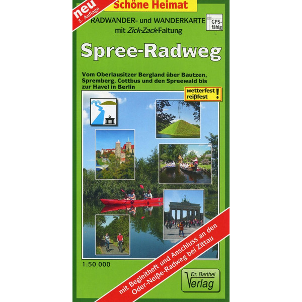 Spree-Radweg 1 : 50 000. Radwanderkarte - Fahrradkarte