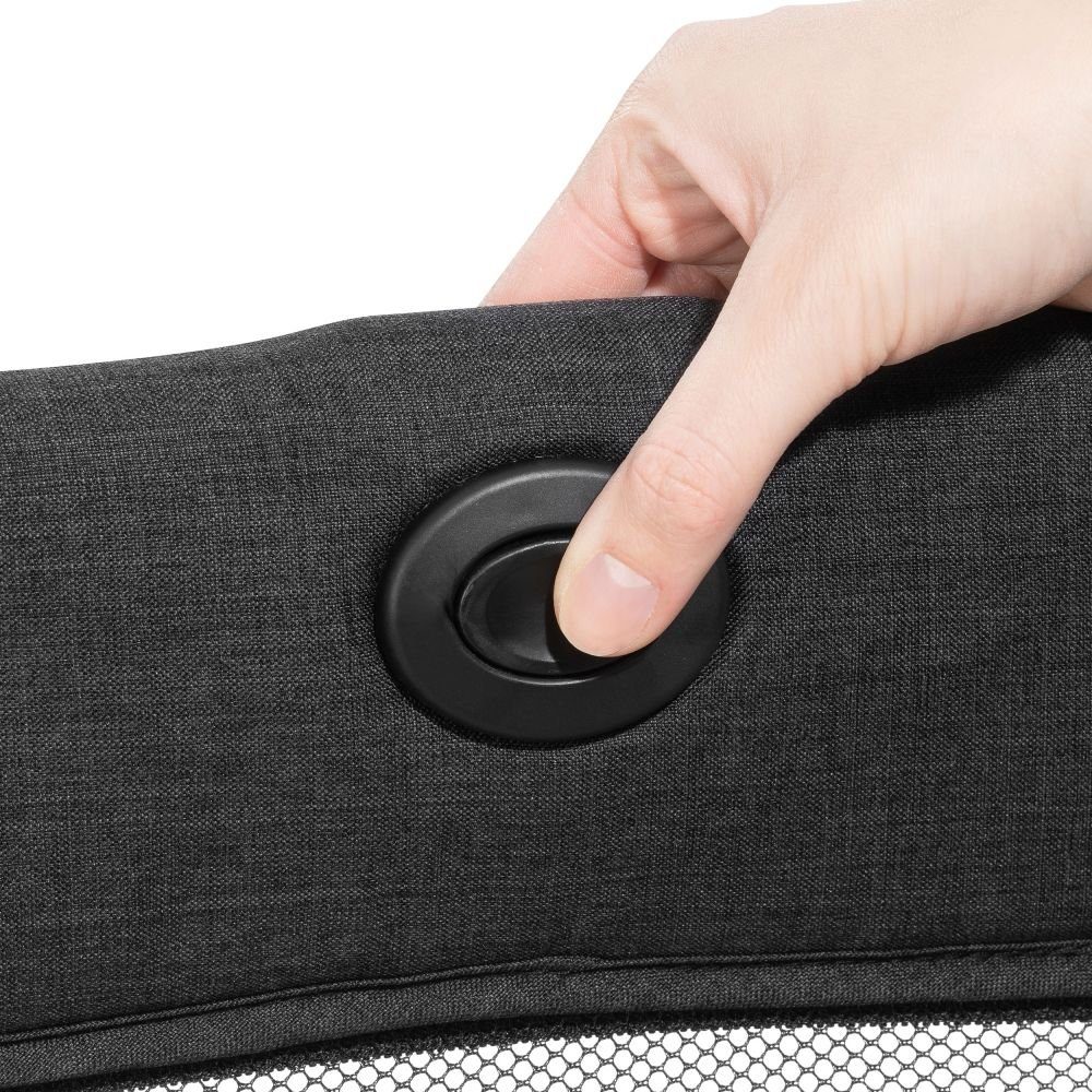 Hauck Baby-Reisebett Play'n Relax Center - Melange Black, 7-tlg., Kinderreisebett mit Matratze, Insektenschutz, Wickelauflage, Einhang