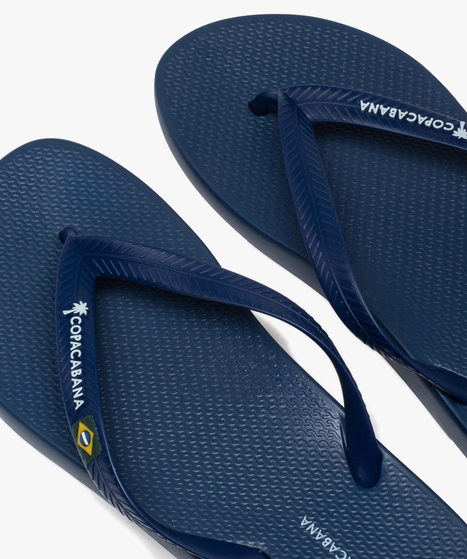 Tongs homme unies à bride souple - Copacabana marine | GEMO