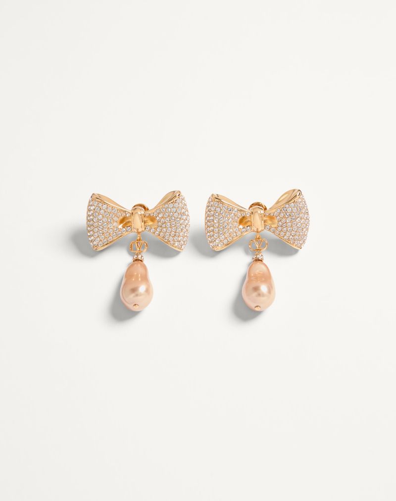 San Fin oorbellen van metaal, parels en Swarovski® kristallen