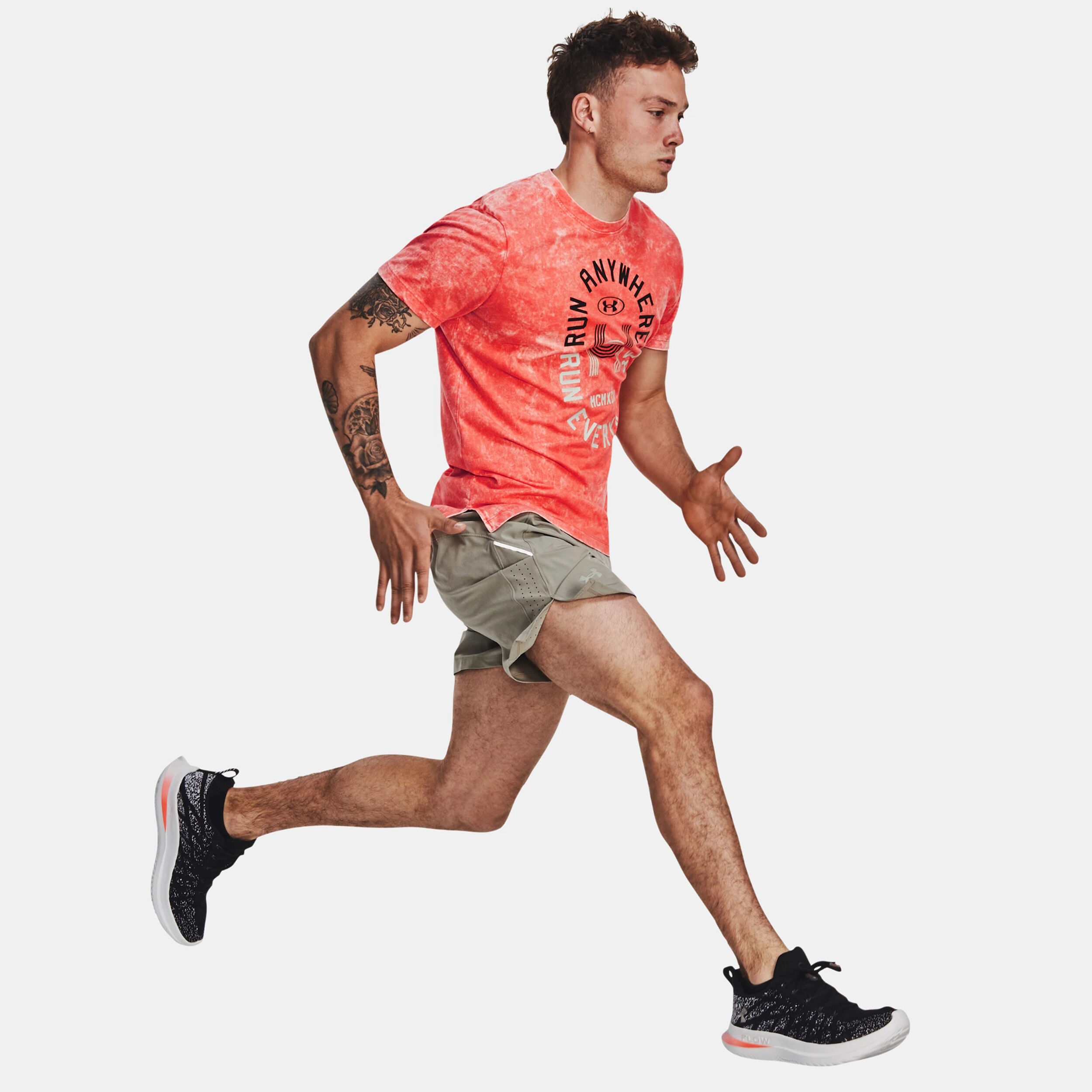 Run Everywhere Laufshirt Herren - Koralle