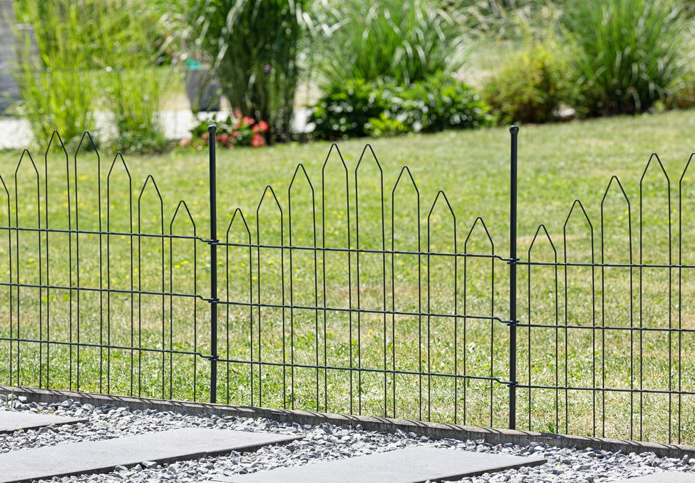 Powertec Garden Zaun-4er Set, ca. 1000 x 800 mm - Grau, 21FS05