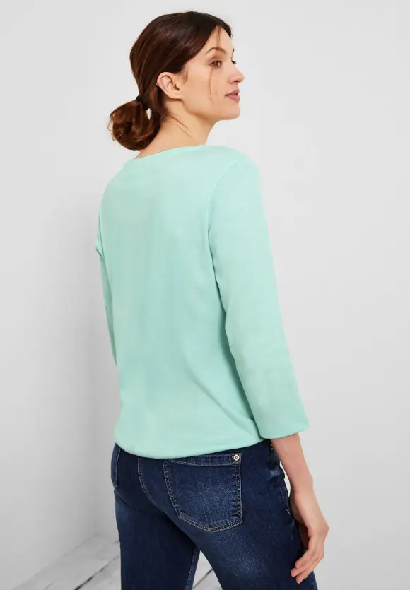 CECIL Rippshirt mit 3/4 Ärmel