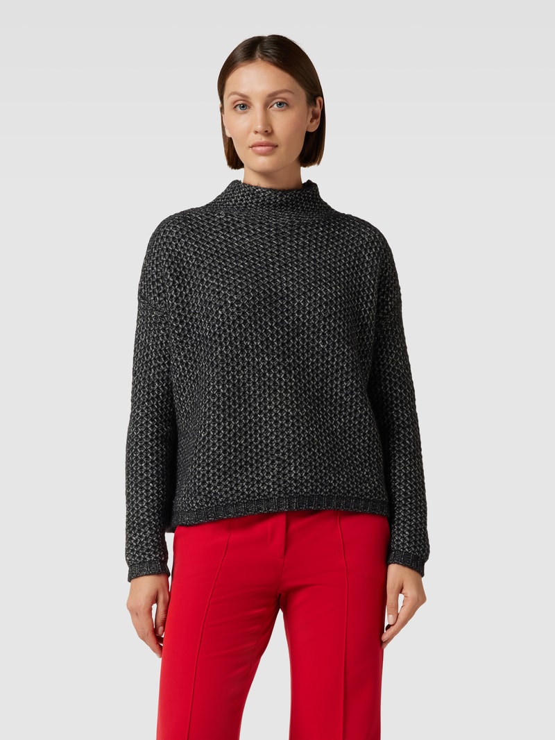 Strickpullover mit Grobstrick Modell 'SAFINEYN' in schwarz
