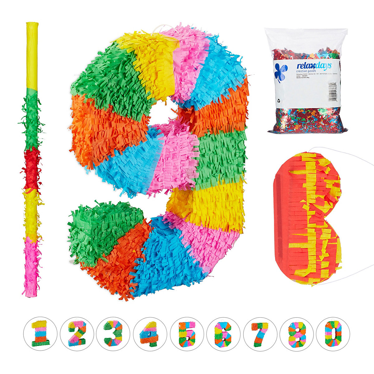 4-tlg. Pinata Set