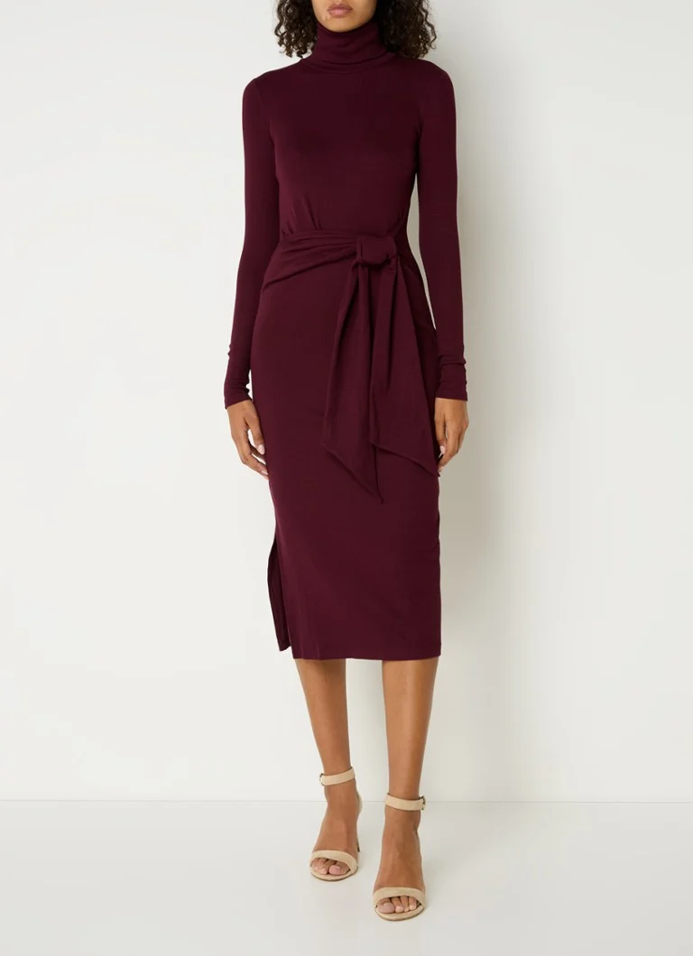 Ralph Lauren midi haljina s pojasom za vezanje i rolkom