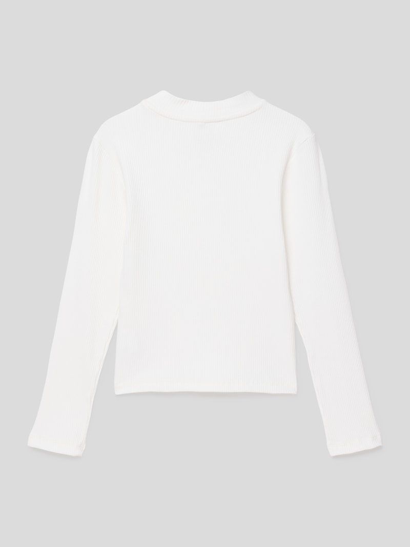 Longsleeve in Ripp-Optik in weiß