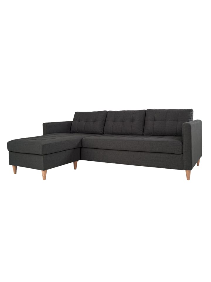 ebuy24 Ecksofa Marino Dunkelgrau 219 x 151 cm günstig kaufen onesize